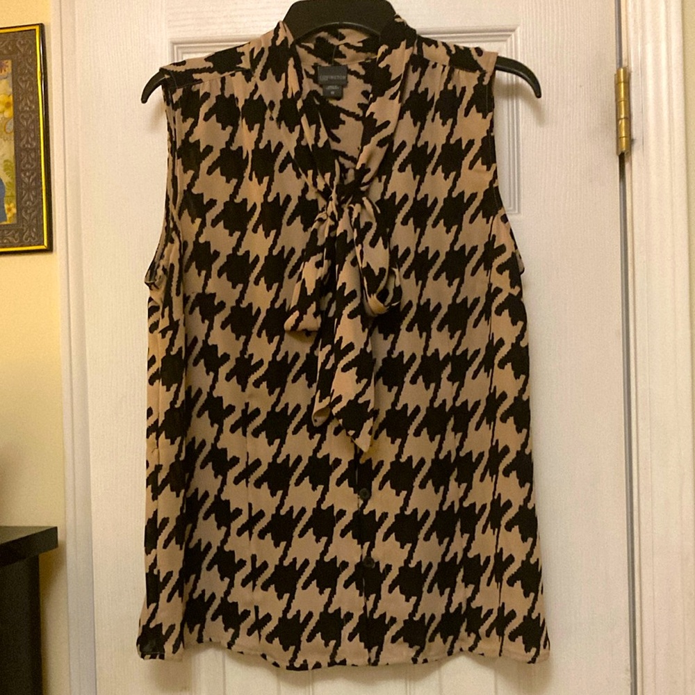 COVINGTON SLEEVELESS SHIRT Stylish HOUNDSTOOTH  PLUS SIZE WOMENS 
SIZE 1X